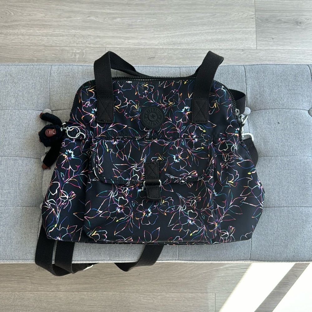 Kipling Large Plumeria Flower Bag